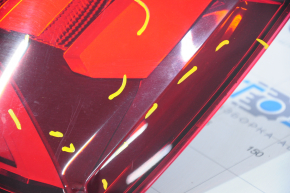 Right lamp Audi Q5 80A 18-20 LED, scratches