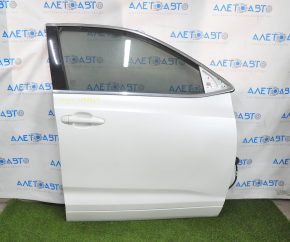 Door assembly front right Toyota Highlander 14-19 white 070, keyless, without molding