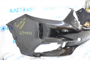 Bumper front bare upper Buick Encore 17-19 without parking sensors, black GB8, broken fastener, scratches
