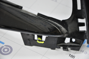 Bumper front bare upper Buick Encore 17-19 without parking sensors, black GB8, broken fastener, scratches