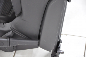 Passenger seat Buick Encore 17-19 with airbag, mechanics, black, combination leather cloth, scratches on plastic