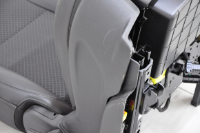 Passenger seat Buick Encore 17-19 with airbag, mechanics, black, combination leather cloth, scratches on plastic