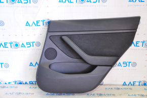 Door trim card rear right Tesla Model 3 21- leather black with speaker with window lift control and door opening button, rubbed