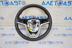Naked steering wheel Buick Encore 17-19 leather black, scratches, broken frame