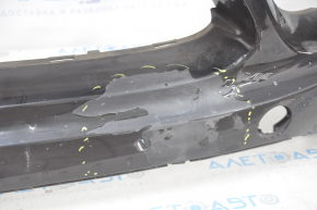 Front bare bumper Porsche Cayenne 958 11-14 black, for parking sensors, for headlight washers, pressed, broken fastener, cracks