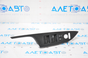 Front left window lift control Honda Accord 13-17 1 button auto with overlay, worn buttons