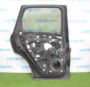 Door assembly rear left Porsche Cayenne 958 11-17 black L04, bumps, dented
