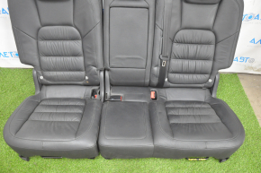 Rear row of seats 2nd row Porsche Cayenne 958 11-14 with AIRBAG, leather black, tear