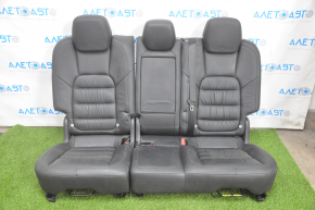 Rear row of seats 2nd row Porsche Cayenne 958 11-14 with AIRBAG, leather black, tear