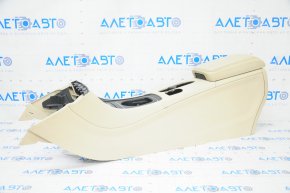 Central console armrest and cup holders Mercedes GLA 14-20 beige, scratches, scuffs