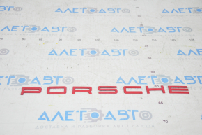 Emblem rear "Porsche" Porsche Cayenne 958 11-14 red