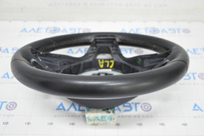 Naked steering wheel Mercedes CLA 14-19 leather black, scratches, abrasions, cracks