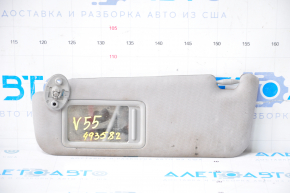 Left visor Toyota Camry v55 15-17 usa gray, without hook, dry cleanable