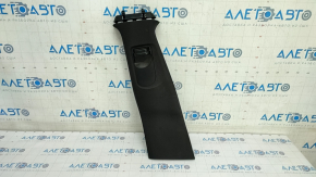 Upper center pillar trim belt left Mercedes CLA 14-19 black, fabric tear, broken fastener