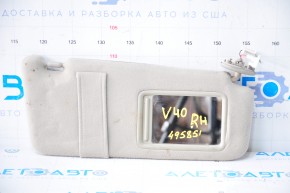 Right visor Toyota Camry v40 gray, without hook, for dry cleaning, broken chip, crack in fastening