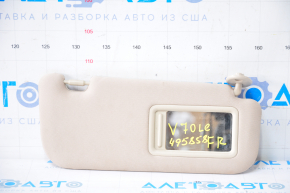 Right visor Toyota Camry v70 18-24 beige, without hook, scratch