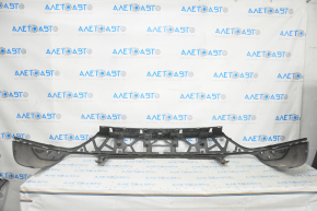 Rear bumper lip Porsche Cayenne 958 11-14 for 2 pipes, structure, scratches, crack in fastening, pressed