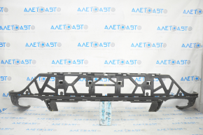 Rear bumper lip Porsche Cayenne 958 11-14 for 2 pipes, structure, scratches, crack in fastening, pressed