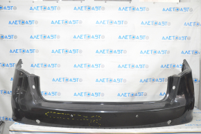 Rear bumper bare Porsche Cayenne 958 11-14 for parking sensors, black, pressed