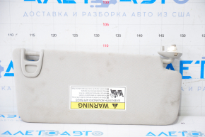 Left visor Honda Civic X FC 16-21 4d gray, without hook, dry cleanable