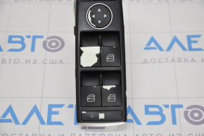 Front left window lift control Mercedes CLA 14-19 black with chrome, auto, paint peeled off