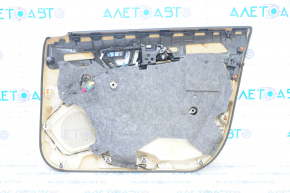 Door trim card front left Mercedes GLA 15-20 leather beige, chrome insert, leather butt