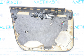Door trim card front right Mercedes GLA 15-20 leather beige, chrome insert, leather bumpers