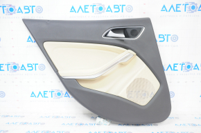 Door trim card rear left Mercedes GLA 15-20 leather beige, chrome insert