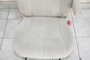 Passenger seat Toyota Sienna 11-14 without airbag, mechanical, velour, beige, for dry cleaning
