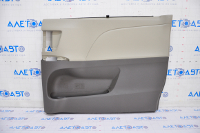Door trim card rear right Toyota Sienna 11-14 beige with curtain, scratches