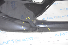 Bare front bumper Lexus ES300h ES350 13-15 pre-rest, for parking sensors, black, scratches, pressed
