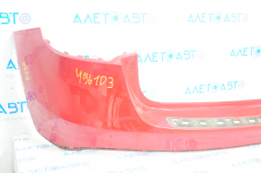 Rear bumper bare Mercedes GLA 15-20 without night pkg and parking sensors, red