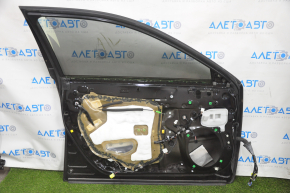 Door assembly front left Lexus ES300h ES350 13-18 keyless, black 212, dented, bumps
