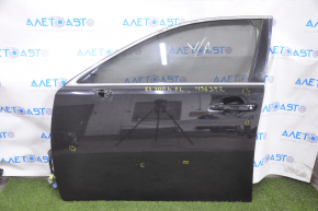 Door assembly front left Lexus ES300h ES350 13-18 keyless, black 212, dented, bumps