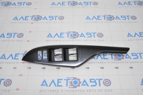 Front left window lift control trim Toyota Sienna 11-20 graphite, scratches, worn inscriptions