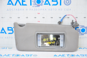 Right visor Honda Accord 13-17 gray, without hook, for dry cleaning