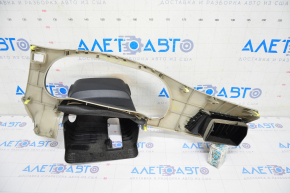 Front panel trim with air duct deflector left Toyota Sienna 11-14 beige, scratches