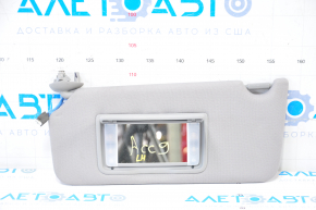 Left sun visor for Honda Accord 13-17, gray, without hook