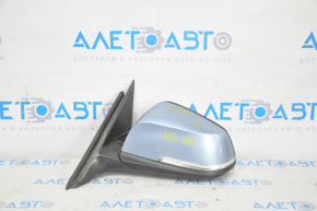 Left side mirror BMW 3 F30 4d 13-18 usa 5 pins, mat mount, turn signal, heating, auto folding, blue