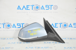 Right side mirror BMW 3 F30 4d 13-18 usa 5 pins, mat mount, turn signal, heating, auto folding, blue