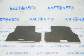Set of floor mats for Mercedes GLA 14-17, black cloth, beige frame, dry-cleanable