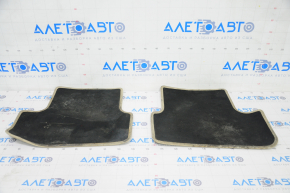Set of floor mats for Mercedes GLA 14-17, black cloth, beige frame, dry-cleanable