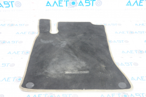 Set of floor mats for Mercedes GLA 14-17, black cloth, beige frame, dry-cleanable