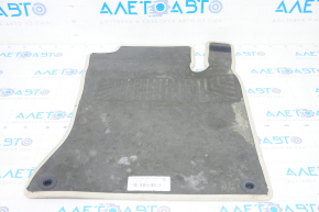 Set of floor mats for Mercedes GLA 14-17, black cloth, beige frame, dry-cleanable