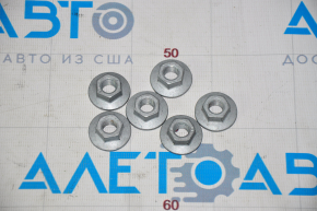 Rear bumper reinforcement fang nut 6pcs set Tesla Model 3 18- on the body