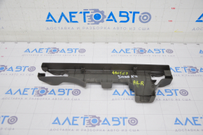 Seat runner trim 2nd row left inner Toyota Sienna 11-20 brown, scratches, plastic turned white