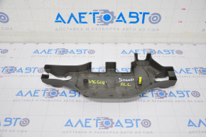 Seat runner trim 2nd row left outer Toyota Sienna 11-20 brown, scratches, plastic turned white
