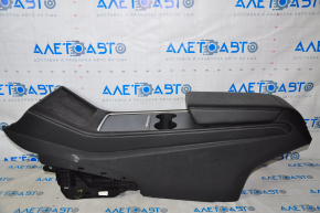 Central console armrest and cup holders Tesla Model 3 21- leather black, no wiring, broken pocket mechanism, scratches
