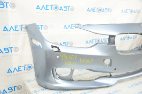 Bare front bumper BMW 3 F30 12-15 for parking sensors, for washers, blue, scratches, breakage of the mount, crack