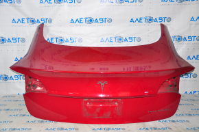 Trunk lid naked Tesla Model 3 21- electric red PPMR